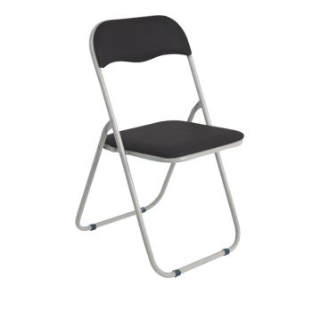 Сгъваем стол Линда Ε557.1 сиво-черен цвят