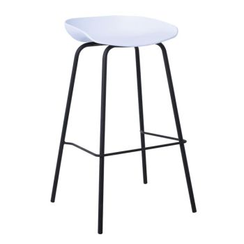 Бар стол Пентос Ε511.20 бяло-черен цвят
