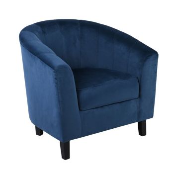 Кресло Бога E7128.1 кадифе - син цвят