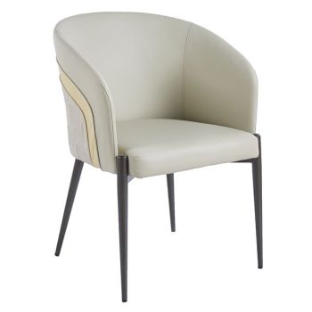 Кресло Лена ΕΜ178.1 светло сив цвят 