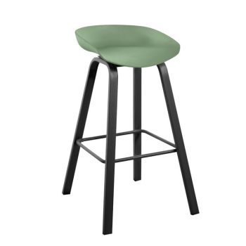 Бар стол Пент ΕΜ1531.6 цвят зелен-черен 