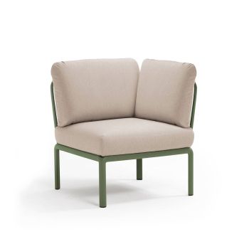Кресло Комодо ъгъл цвят зелен агаве+Sunbrella®платно
