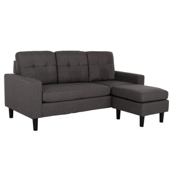 Ъглов диван HM3237.01 тъмно сив цвят