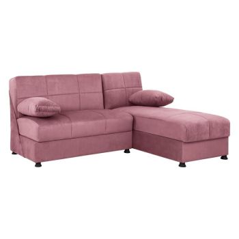 Ъглов диван Еге HM3134.06 розов цвят