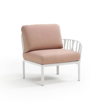 Кресло Комодо терминал цвят бял+розов кварц