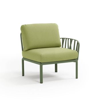Кресло Комодо терминал цвят зелен агаве+Sunbrella®авокадо