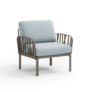 Кресло Комодо цвят тортора+Sunbrella®ледено син
