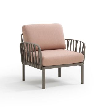 Кресло Комодо цвят тортора+розов кварц