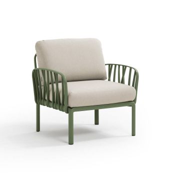 Кресло Комодо цвят зелен агаве+TECH panama беж