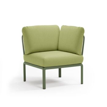 Кресло Комодо ъгъл цвят зелен агаве+Sunbrella®авокадо