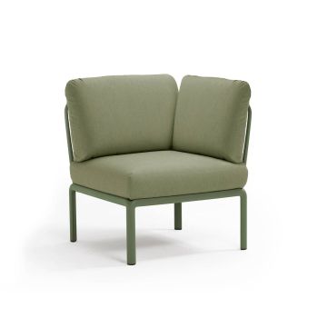 Кресло Комодо ъгъл цвят зелен агаве+Sunbrella®джунгла