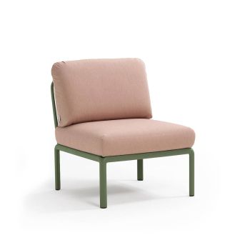 Кресло Комодо централ цвят зелен агаве+розов кварц