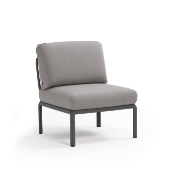 Кресло Комодо централ цвят антрацит+сив