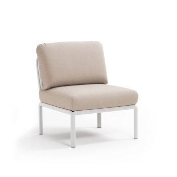 Кресло Комодо централ цвят бял+Sunbrella®платно