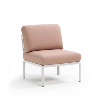 Кресло Комодо централ цвят бял+розов кварц