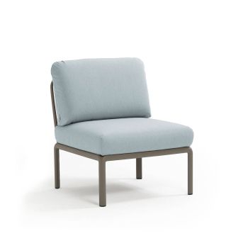 Кресло Комодо централ цвят тортора+Sunbrella®ледено син