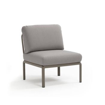 Кресло Комодо централ цвят тортора+сив
