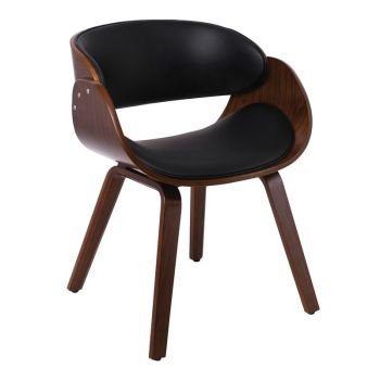 Кресло Джой Ε7512.1W цвят черен-орех