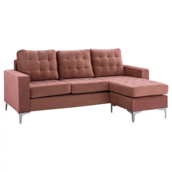 Ъглов диван Сантино HM3152.12 розов цвят