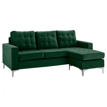 Ъглов диван Сантино HM3152.13 зелен цвят