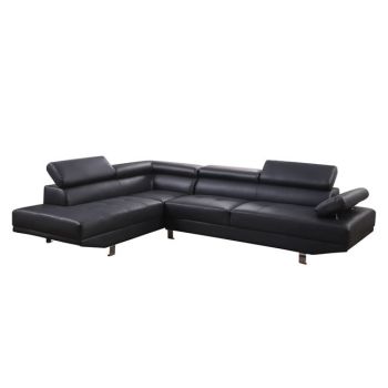 Ъглов диван HM3084.02L черен цвят