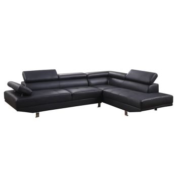 Ъглов диван HM3084.02R черен цвят