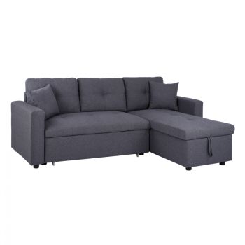 Разтегателен ъглов диван HM3028.11 сив цвят