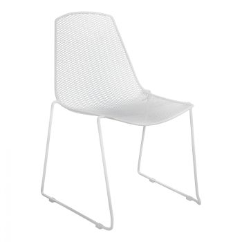 Метален стол HM8011.02 бял цвят
