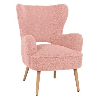 Кресло Майли букле HM8394.22 розов цвят 