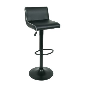 Бар стол Неро ΕΜ405.1 цвят черен-бял