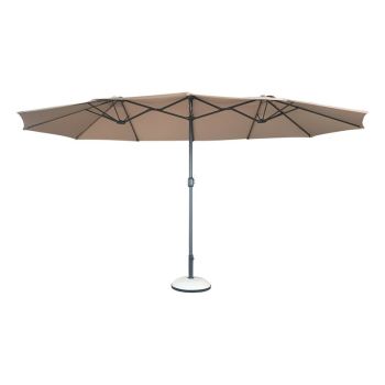 Овален чадър 270см - Ε922 антрацит-бежов цвят