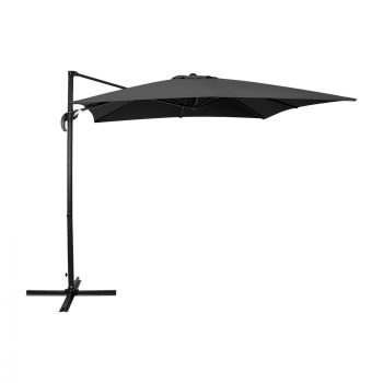 Висящ 3х3м въртящ се чадър 360° - черен цвят HM6025.03