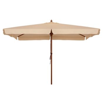 Дървен чадър HM6023 бежов цвят