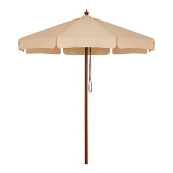 Дървен чадър HM6021 бежов цвят