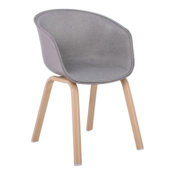 Кресло Оптим ΕΜ140.3F дамаска цвят капучино
