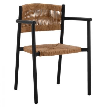Кресло Стер HM5786.02 цвят черен-бежов
