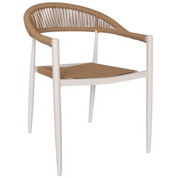 Кресло Маги II - HM5854.01 цвят бял-бежов
