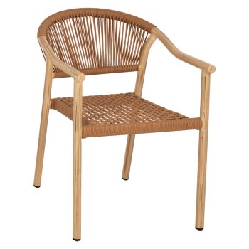 Кресло Керли HM6050 цвят натурал-меден