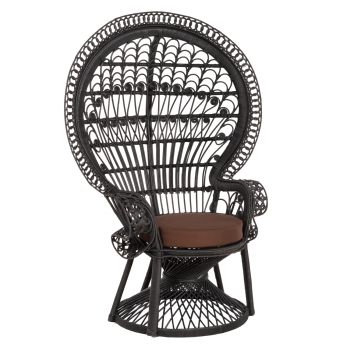 Кресло Роял HM9342.03 цвят черен-кафяв