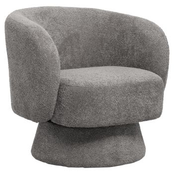 Кресло Карлин букле HM9592.01 сив цвят 