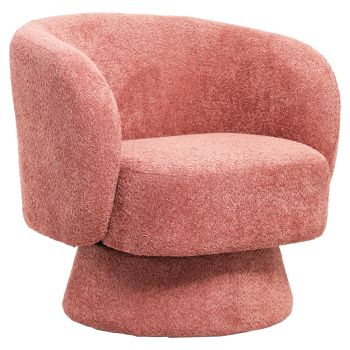 Кресло Карлин букле HM9592.02 розов цвят 