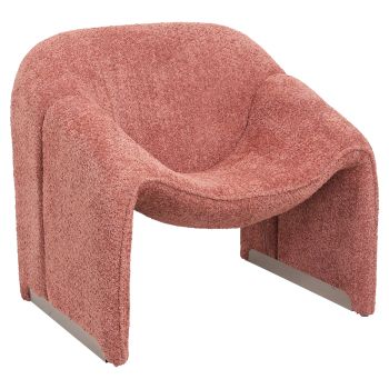Кресло Спинър букле HM9599.02 розов цвят 