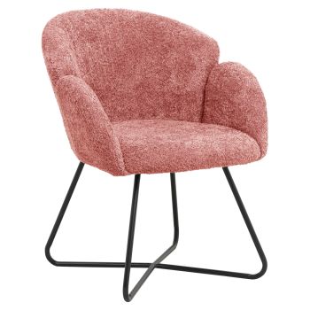 Кресло Харис букле HM9603.02 розов цвят 