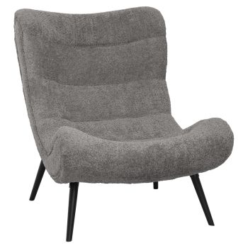 Кресло Брим букле HM9605.11 сив цвят 