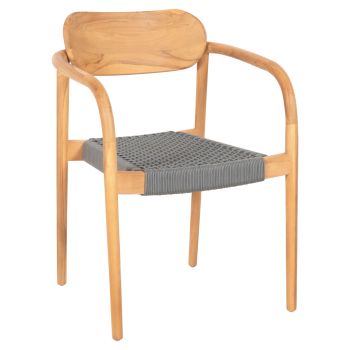 Кресло Осло HM9636.08 цвят натурал-сив