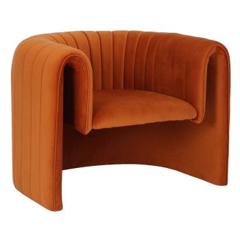 Кресло Райкър кадифе HM9682.05 оранжев цвят 