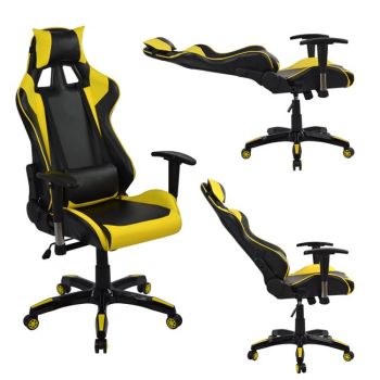 Геймърски стол HM1056.11 жълт цвят