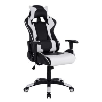 Геймърски стол Дариус HM1072.04 цвят черен-бял