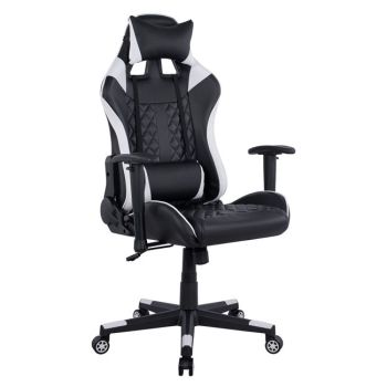 Геймърски стол HM1146.04 черно-бял цвят