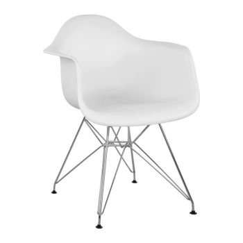 Кресло Алея ууд HM8509.01 бял цвят